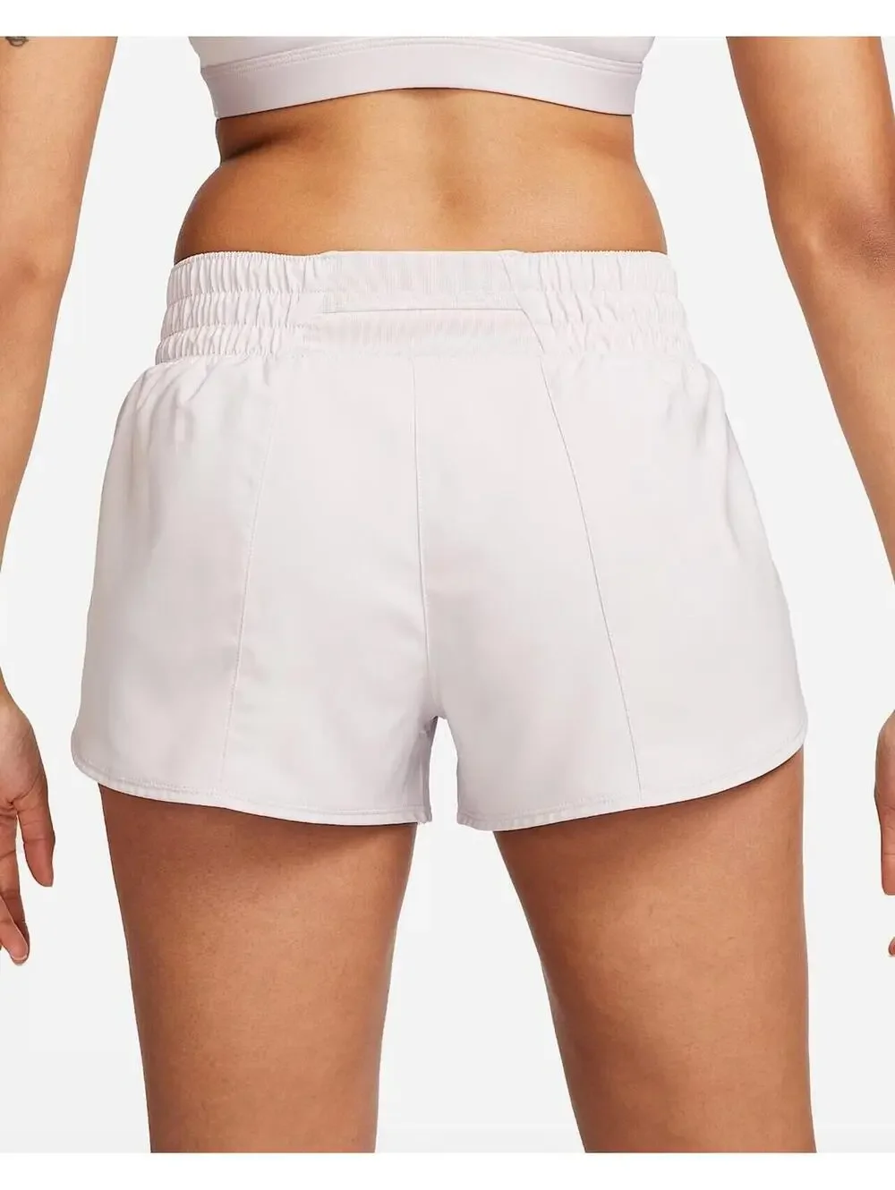 (C246) Nike Women’s Dri-FIT Running Shorts Brief-Lined Platinum Violet M Loose